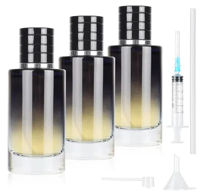 Zdjęcie produktu dla 3 sztuki atomizatorów do perfum, pojemność 50 ml, szklane, do napełniania