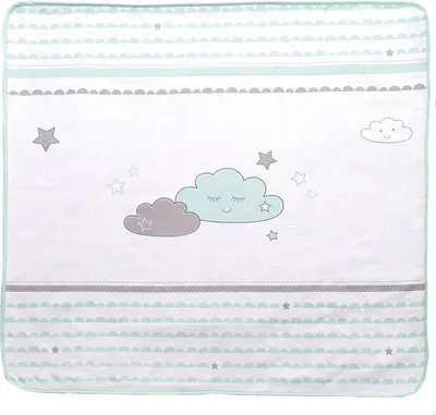 Immagine prodotto di coperta per bambini roba 'Happy Cloud', 2 lati: 1x super morbida, calda e soffice, 1x 100% cotone