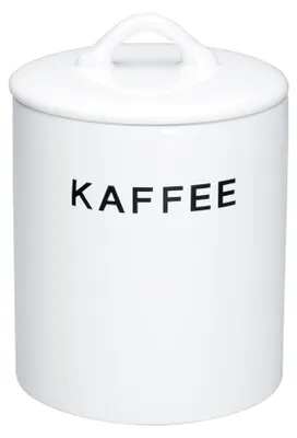 Produktbild von Vorratsdose Steingut Weiß Kaffee neuetischkultur