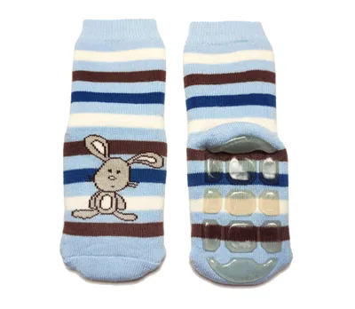 Produktbild von Kinder ABS-Socken aus Baumwolle Tommy der Hase Hellblau Größe 19-22