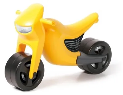 Produktbild von Brumee Speedee Motorrad-Fahrzeug für Kinder. Aufsitzauto für Kinder - Gelb Kinderlaufwagen Kinderlaufgerät