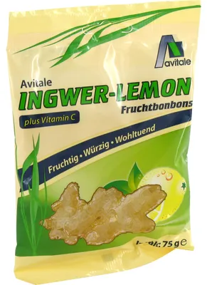 Image de Avitale bonbons aux fruits gingembre-citron, 75 g bonbons