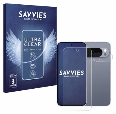 A product shot of a phone screen protector packaging and the protectors themselves.