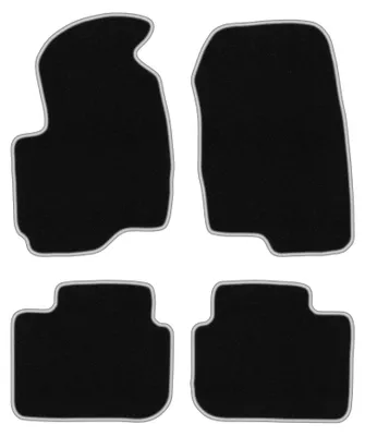 Immagine prodotto di Tappetini in moquette per Mitsubishi Colt VII 2004-2008 (hatchback) – set 4 pezzi, nero/argento, su misura – Wielganizator CARLUX