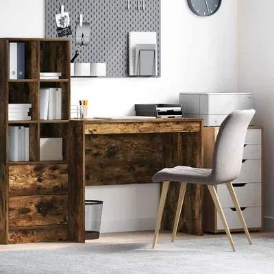 Zdjęcie produktu dla Biurko Komputerowe Dąb Wędzony Drewno Inżynieryjne 90 X 50 X 76 Cm Lumarko!