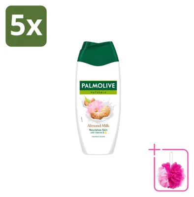 Zdjęcie produktu dla 5 sztuk żelu pod prysznic Palmolive o zapachu mleka i migdałów - 250 ml - zestaw ekonomiczny