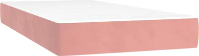 Obrázek produktu pro vidaXL Matrace s taštičkovými pružinami Střední Růžová 100x210x20 cm Samet