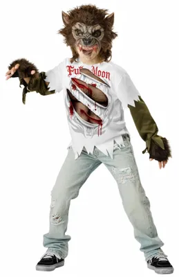 Produktbild von Wolfsjunge - Halloween Kostüm Kinder Junge Kindergröße: 134-140