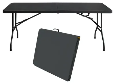 Produktbild von Tragbarer Klapptisch, leichtes Design, 135 kg Tragfähigkeit, Schwarz