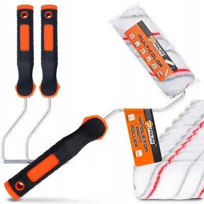 Produktbild von Polax Set: 10 Malerwalzen 15 cm & 2 Griffe für Wände