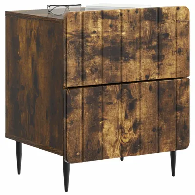 Productafbeelding van Nachtkastje Gerookt eiken 43 x 34,5 x 49,5 cm Bewerkt hout