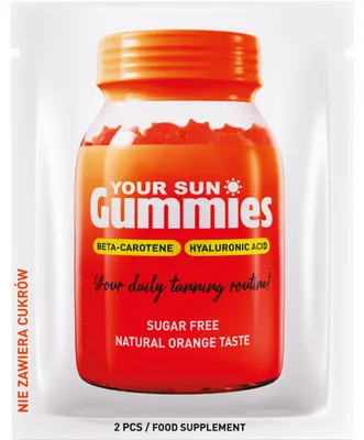Produktbild von Your Sun Gummies Fruchtgummis zum Bräunen in der Sonne Beta-Carotin 1 Beutel 2 Fruchtgummis