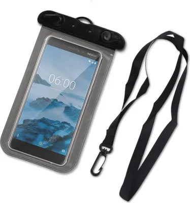 Produktbild von Wasserdichte Handy Tasche Nokia Serie Schutz Hülle Wasserfest Cover Strand CaseFarben:Schwarz;Smartphone:Nokia 5.1