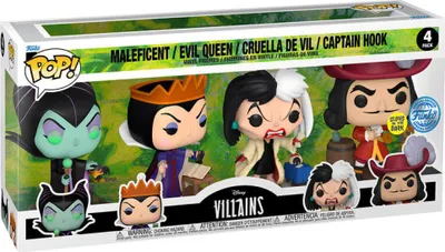 Immagine prodotto di Figurki Funko Pop! Disney Villains - Zestaw 4 Premium Winylowych Postaci