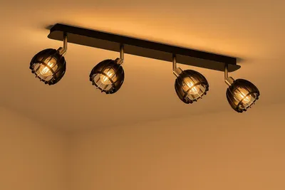 Produktbild von EGLO Spotleiste 4 flammig Deckenleuchte Schwarz matt E14 Deckenlampe