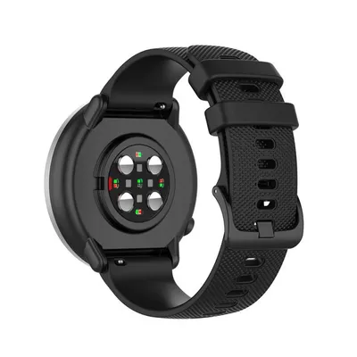 Produktbild von Strap-it Silikonarmband 20 mm – Samsung Galaxy Watch Active (2) / Watch 42 mm / Watch 4 (Classic) / Watch 5 (Pro) / Watch 6 (Classic) / Watch 7 (40 & 44 mm) / Watch FE – Schwarz