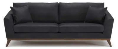 Obrázek produktu pro Šedý třímístný dřevěný rám Moderní pohovka do obývacího pokoje design