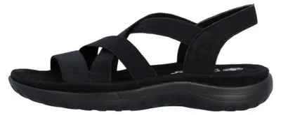 Produktbild von Rieker Damen Sandale sportlicher Schlupfschuh mit Gummizug Riemen 64857, Größe:37 EU, Farbe:Schwarz