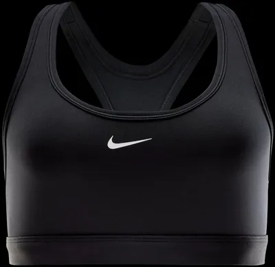 Produktbild von Nike W Nk Swsh Lgt Spt Bra Black/White Black/White Xs