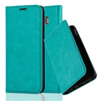 Produktbild von Cadorabo Hülle für Samsung Galaxy S8 Schutz Hülle in Türkis Handyhülle Etui Case Cover Magnetverschluss