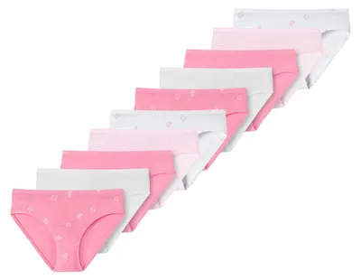 Produktbild von Mädchen Slip 10-Pack 95/5 Organic Baumwolle - weiss-rosa - Größe 128