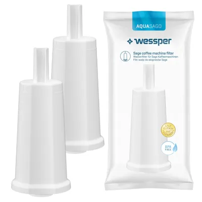 Zdjęcie produktu dla Wessper 2x AquaSago filtr wody do ekspresów do kawy – zamiennik dla SES008, BES008