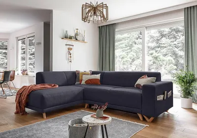 Produktbild von MIUFORM Classy Sophie - Ecksofa mit Bettfunktion und Bettkasten L-FORM LINKS - 250x192cm - Türkis - Sofa Schlafsofa Couch