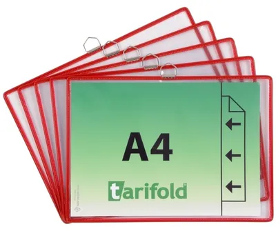 Produktbild von Hängetafeln A4 quer rot  5 Stück