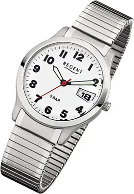 Produktbild von Regent Herren Stahlarmband Uhr silber F-897 Quarzuhr URF897
