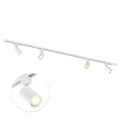 Produktbild von Qub Focus III 1-Phasen-Schienensystem 200 cm I-Form GU10 4 Spots Weiß