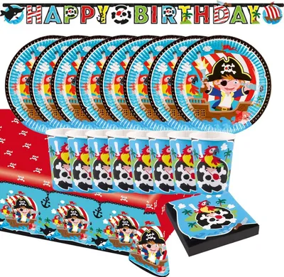 Produktbild von 38-teiliges Piraten Party Set für 8 Kinder