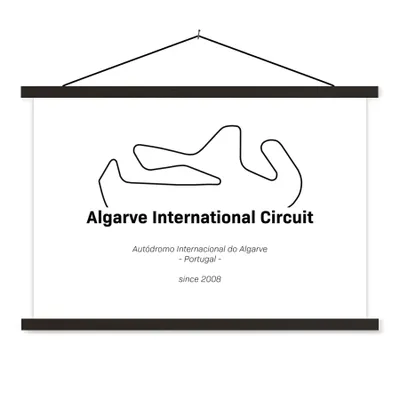 Produktbild von MuchoWow® Textilposter Portimao - Formel 1 - Rennstrecke 120x80 cm mit schwarzem Rahmen - Wanddeko