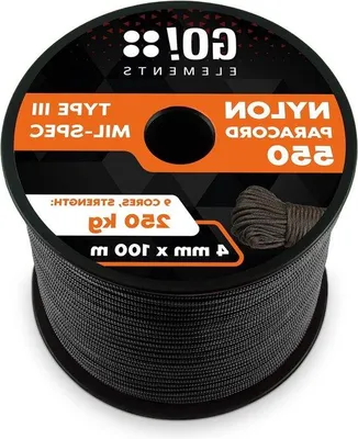 Obrázok produktu pre Čierne nylonové lano, 100 m, 4 mm, nosnosť 250 kg
