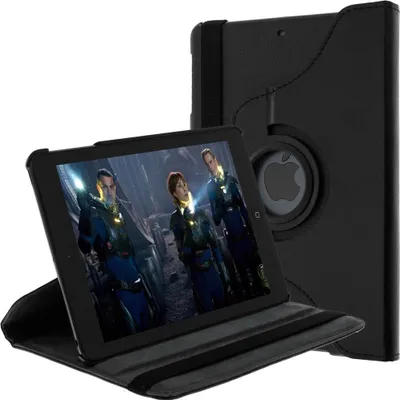 Produktbild von Avizar, 360° Klapphülle, Etui mit Standfunktion für Apple iPad Mini / Mini 2, Schwarz