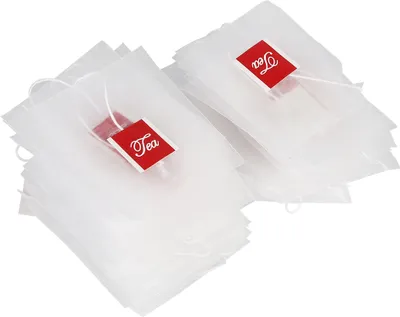Produktbild von 100 Stück, Holzzellstoff-Material, kompostierbar, ungebleicht, leerer Tee, Einweg-Filterbeutel für Kaffee, lose Blätter