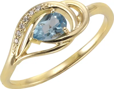 Produktbild von F Ring 375/- Gold gelb 060 (19,1) blau 341370005-5