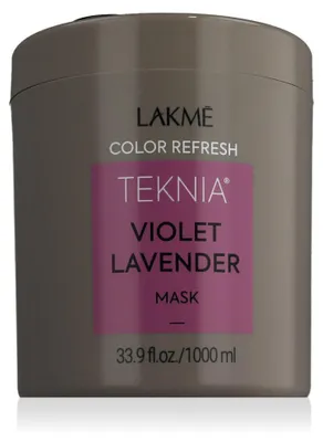 Productafbeelding van Lakmé Teknia Color Refresh Violet Lavender: Voedend masker met kleurpigmenten voor haar met paarse tinten, 1000 ml