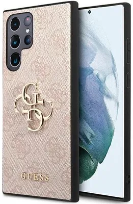 Obrázok produktu pre Guess Samsung Galaxy S23 Ultra ružové tvrdé puzdro 4G Big Metal Logo (GUHCS23L4GMGPI)