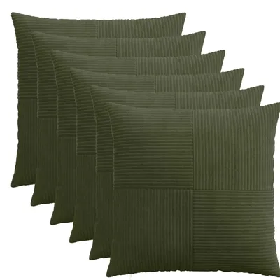 Obrázek produktu pro vidaXL Povlak na polštář, 6 kusů, ALMELO, zelená, 65 x 65 cm, materiál: kordura