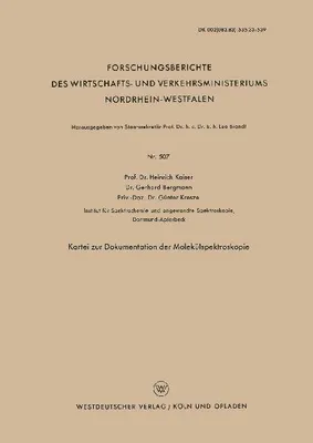 Produktbild von Kartei zur Dokumentation der Molekülspektroskopie