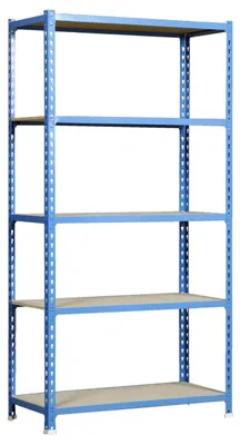 Produktbild von PROREGAL Schwerlastregal MULI | HxBxT 180x90x30cm | 5 Fachböden | Fachlast 150kg | Blau | Lagerregal Kellerregal Werkstattregal Metallregal Fachbodenregal Steckregal