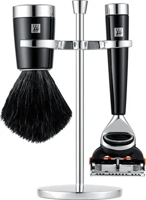 Productafbeelding van Zwilling scheerset met scheermes, 3-delig, zwart