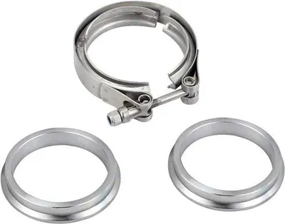 Immagine prodotto di Kit fascetta a V da 2,5" in acciaio inossidabile per valvola di scarico turbo
