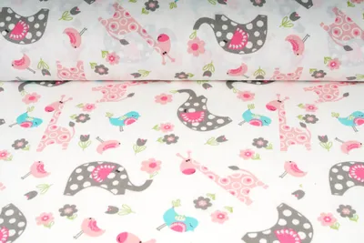 Obrázek produktu pro Plátno bavlněné - zvířátka zoo, metráž, látky / 50cm