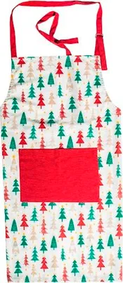 Produktbild von Schürze aus Polyester in Waldoptik, 80 x 85 cm. Garngefärbte Baumwolle.