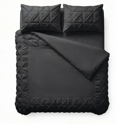 Image de Sleeptime Border Pintuck Noir 240 x 200/220 cm