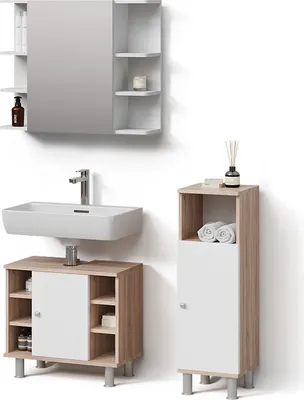 Immagine prodotto di Set mobili bagno Livinity Fucino Sonoma 3 parti, Model 52484