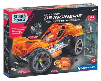 Produktbild von Konstruktionsspielzeug Clementoni Wissenschaft und Spiel – Ingenieurlabor, ab 8 Jahren, rumänische Sprache