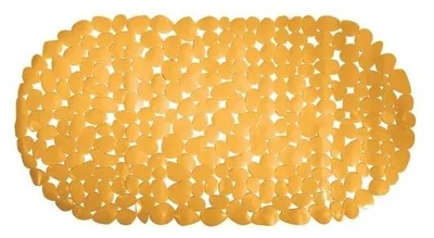 Immagine prodotto di Tappetino antiscivolo per doccia/vasca da bagno, per il bagno, in PVC, color giallo zafferano, dimensioni 35 x 68 cm