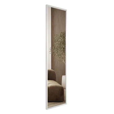 Obrázok produktu pre Zrkadlo STYLER LINCOLN, nástenné, 37x142 cm, obdĺžnikový tvar, s rámom z MDF v striebornej farbe. Vhodné do chodby, kúpeľne, spálne alebo šatne
